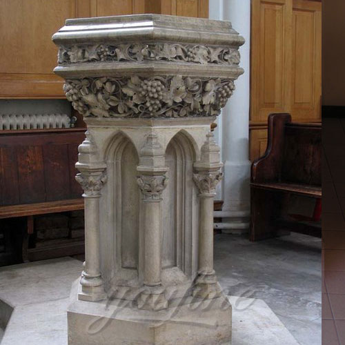 Religious Statues of Marble Font Church Furniture for Sale