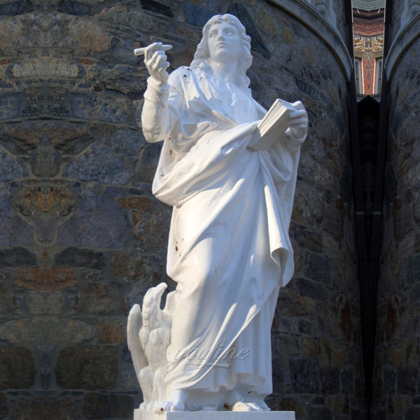 Church marble religious statues of St. John for sale