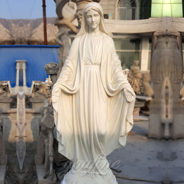 Catholic life size marble mary religious statues of our lady of grace for garden