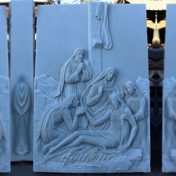 Marble stations of the cross catholic relief sculptures for sale CHS-290