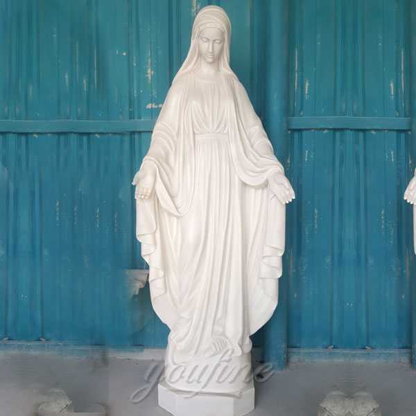 Outdoor white marble mary religious statues catholic of our lady of grace for sale