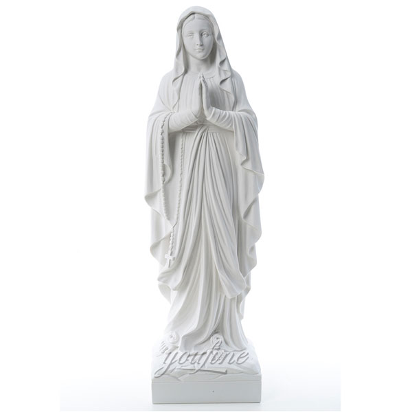 Religious garden statues of virgin mary 67 inches with rosary beads in stock