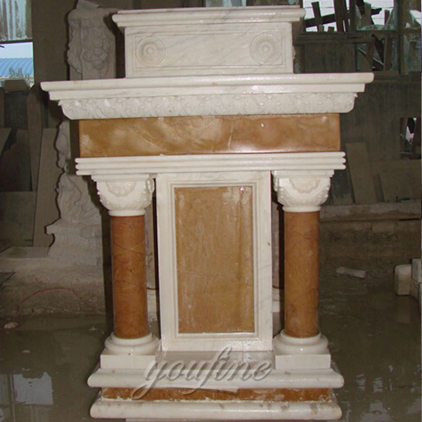 Religious statues of antique marble pulpit for sale