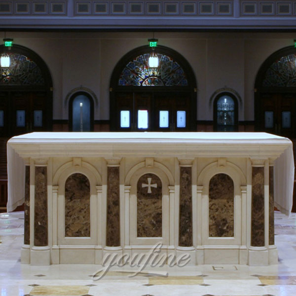 Hand Carved Religious Marble Altar Table for Sale CHS-324