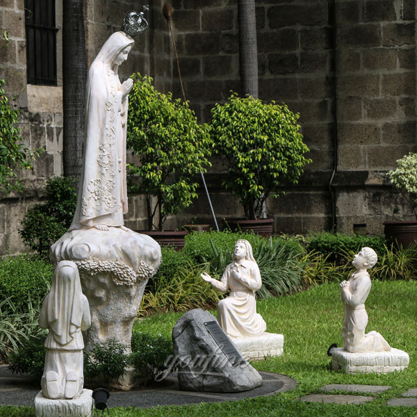 Our lay of Fatima with 3 children statues made of Lawrence from Singapore