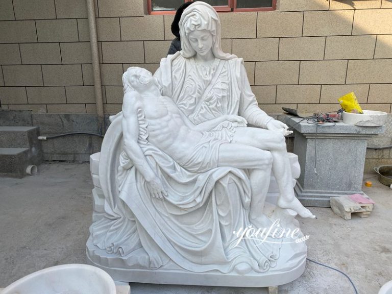 For this life size Pietà white marble statue , we offer you with great
