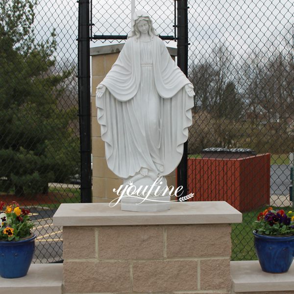 Life Size Outdoor Catholic Virgin Mary Marble Statue for Sale RLG-02