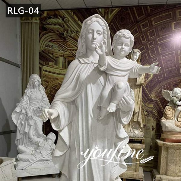 Catholic Mother Mary Holding Baby Jesus Statue for Sale RLG-04