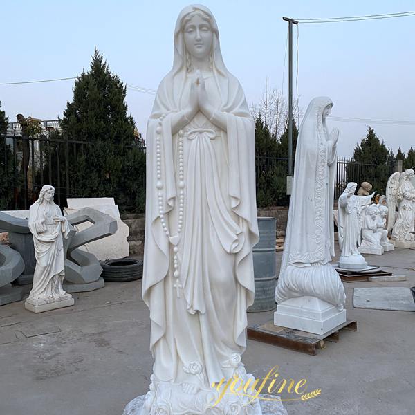 Catholic Life Size Our Lady of Lourdes Marble Statue in Stock