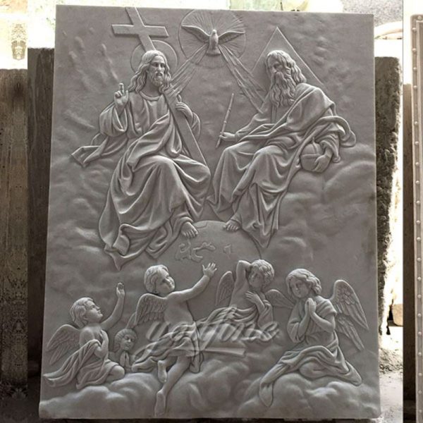 Famous Wall Decor Holy Trinity Marble Church Relief for Sale CHS-612