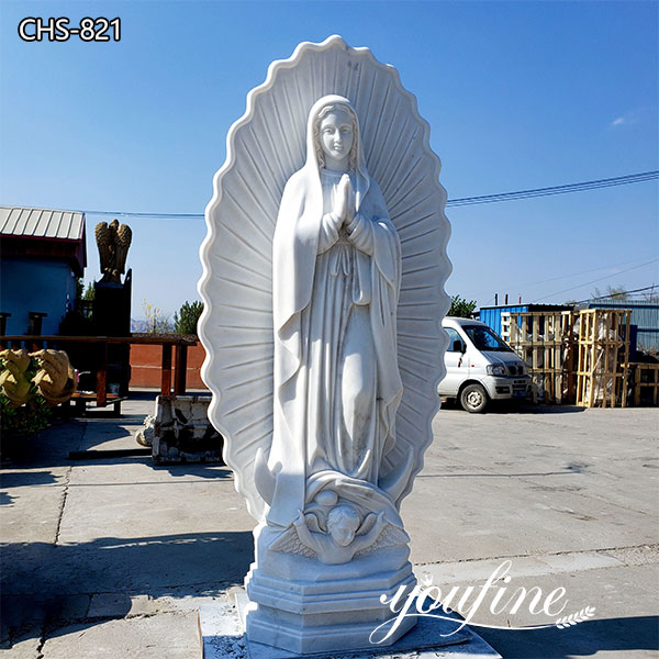 Natural Marble Our Lady of Guadalupe Statue for Sale CHS-821