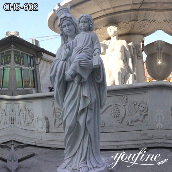 Outdoor Religious Marble Virgin Mary Statue for Sale CHS-602
