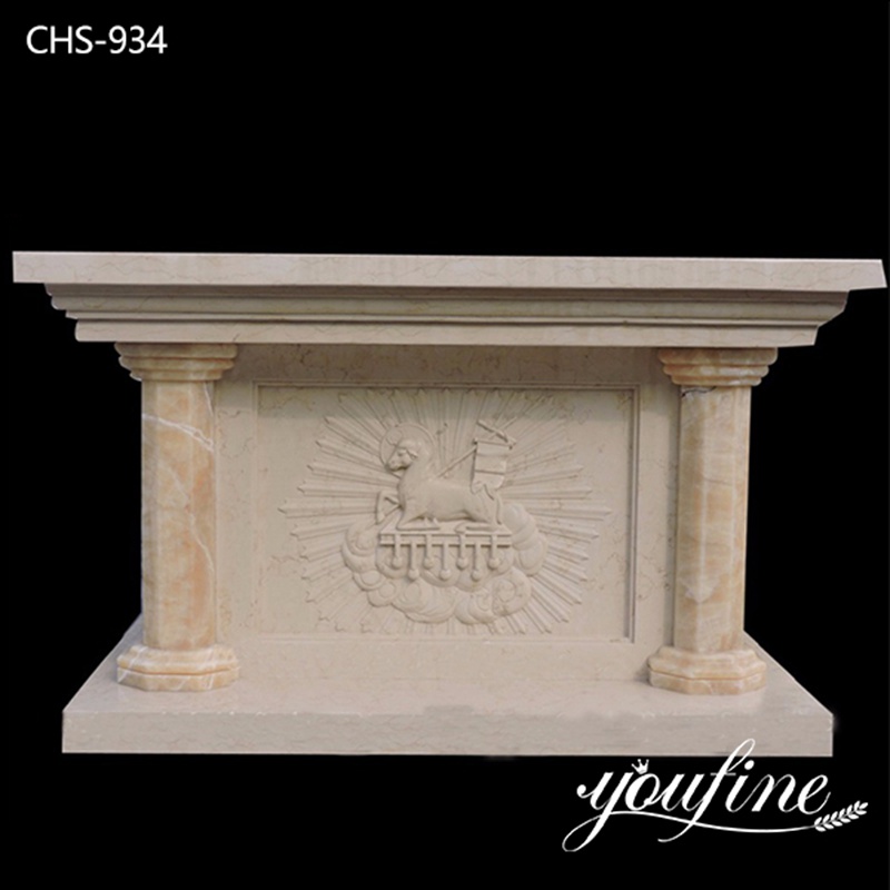 White Marble Altar Religious High Quality Options Manufacturer CHS-834