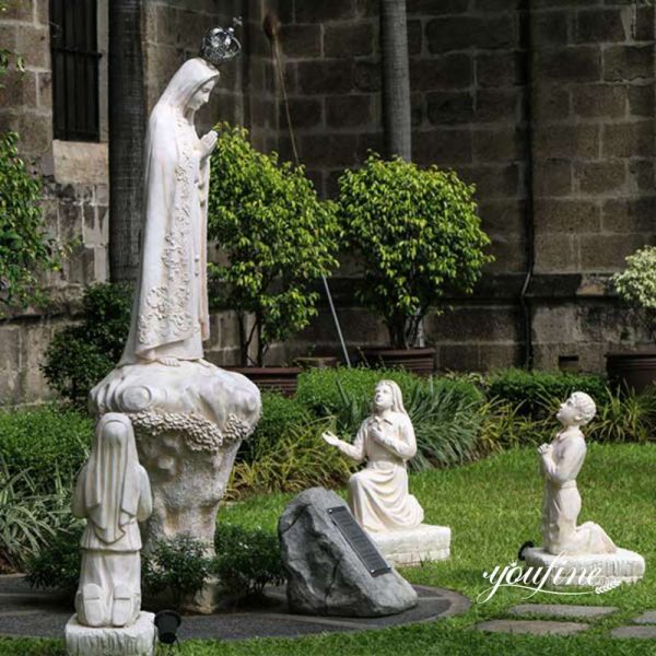 Our Lady of Fatima Sculpture Religious Marble Decor for Sale CHS-715
