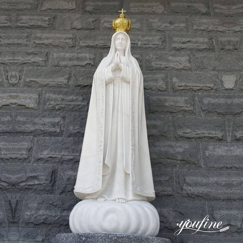Marble Religious Fatima Sculpture Outdoor Decor for Sale CHS-721