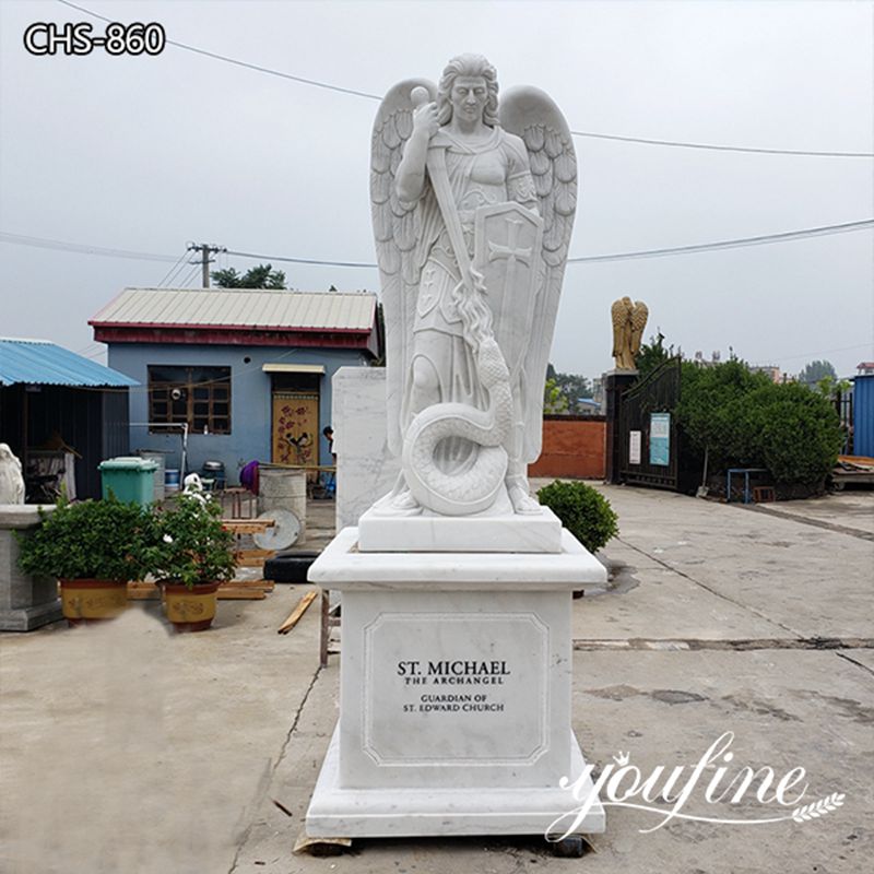 Hand Carved Archangel St Michael Sculpture for Sale CHS-860