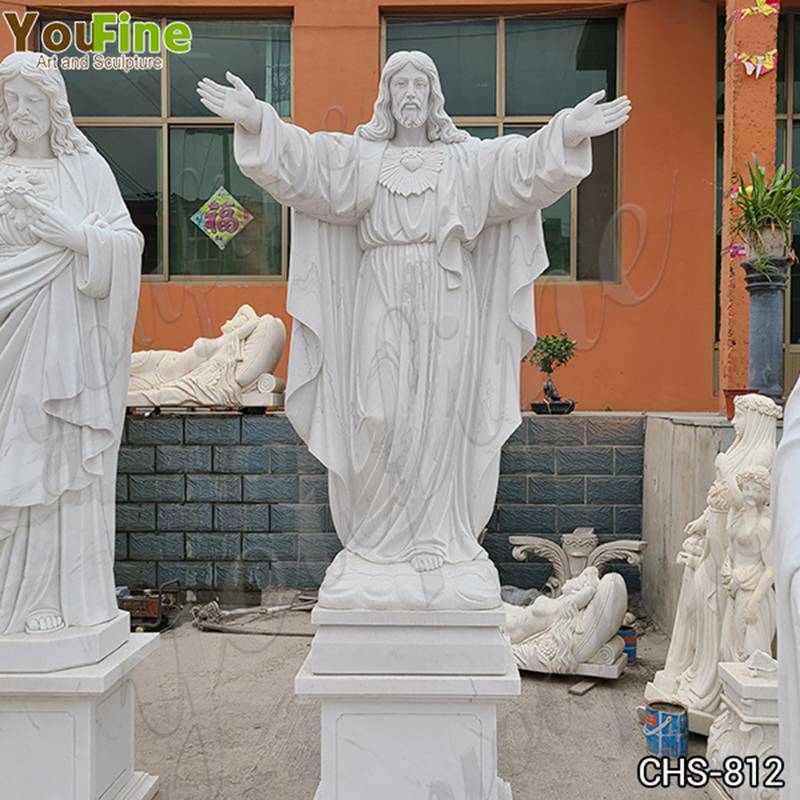 Religious White Marble Large Jesus Statue Factory Supply CHS-812