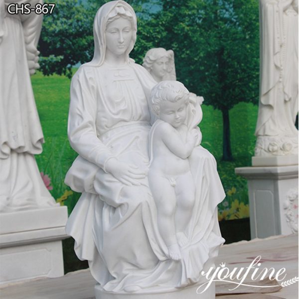 Michelangelo Madonna of Bruges Virgin Mary Holding Jesus Statue for Sale CHS-867