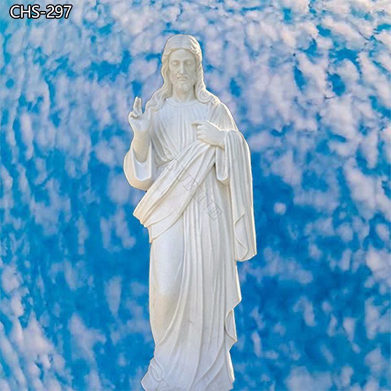 Hand Carved White Marble Life Size Jesus Statue for Sale CHS-297