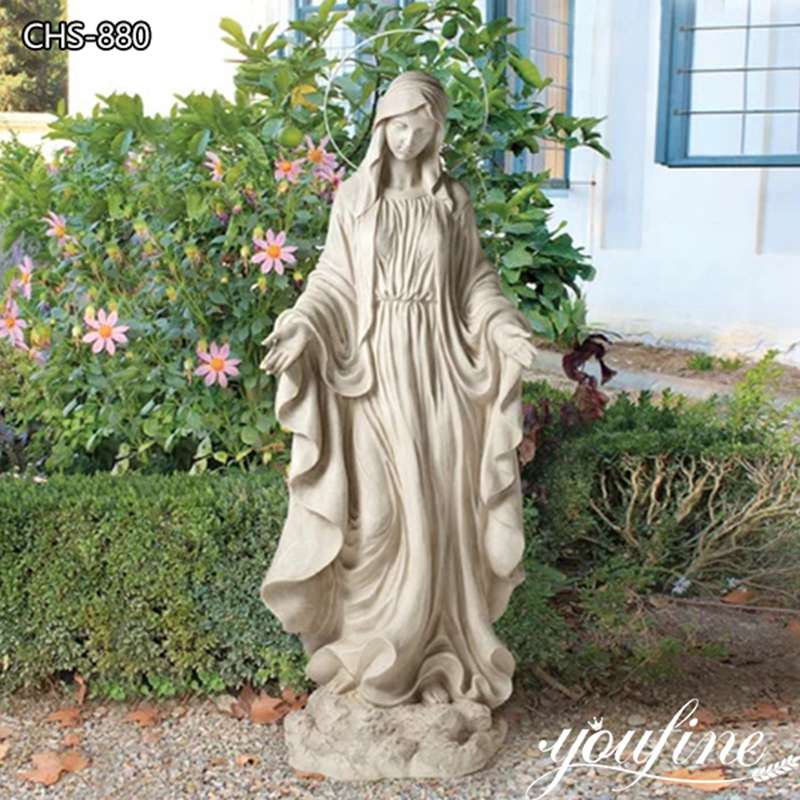 Outdoor Blessed Virgin Mary Statue Marble Carving Factory Supply CHS-880