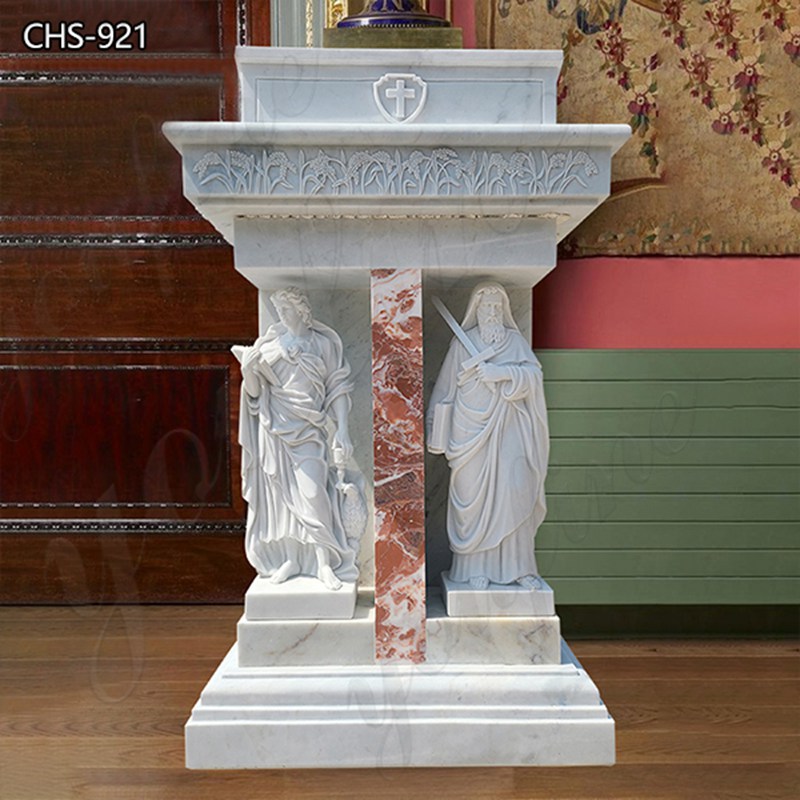 Hand Carved Natural Marble Pulpit from Factory