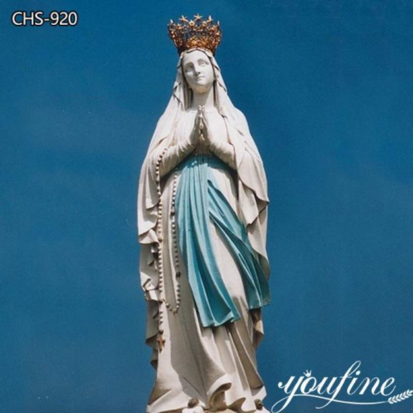 Durable Marble Statues of Our Lady of Lourdes - Perfect for Outdoor Display