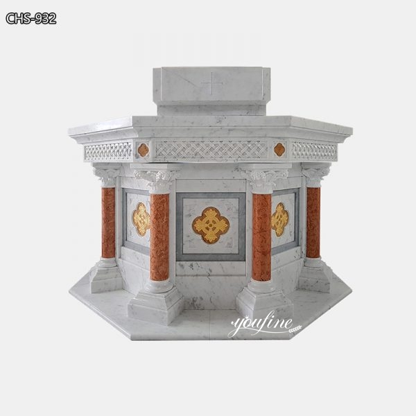 Hand Carved Marble Catholic Church Altar for Sale CHS-932