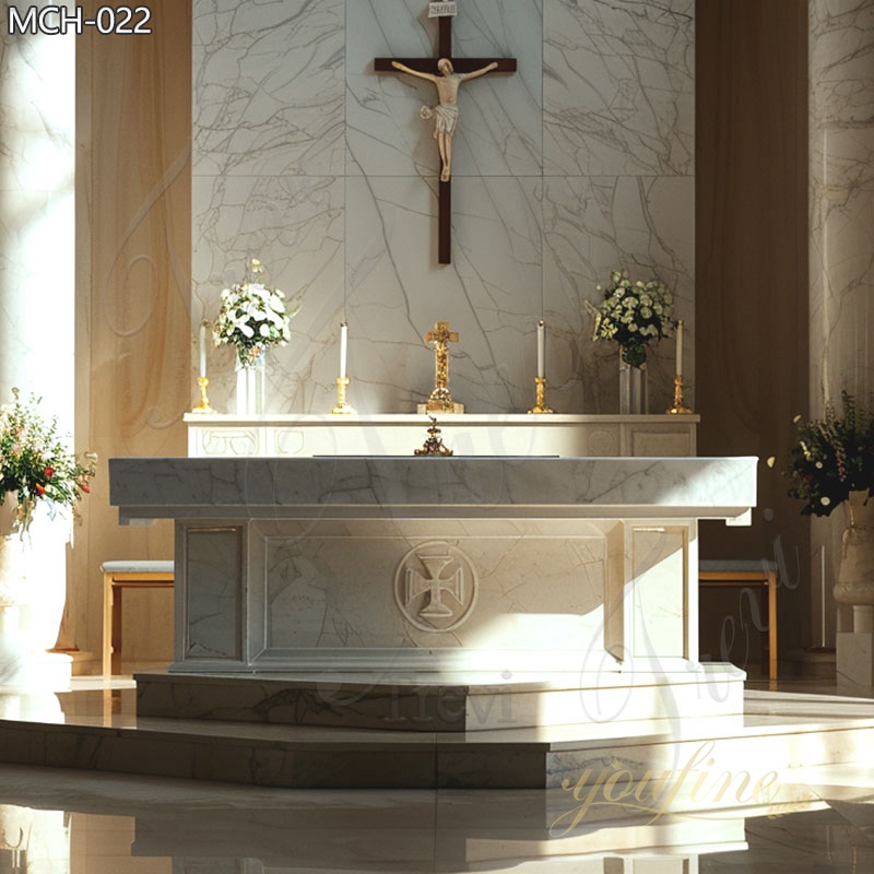 High Quality Unique Natural White Marble Altar for Church
